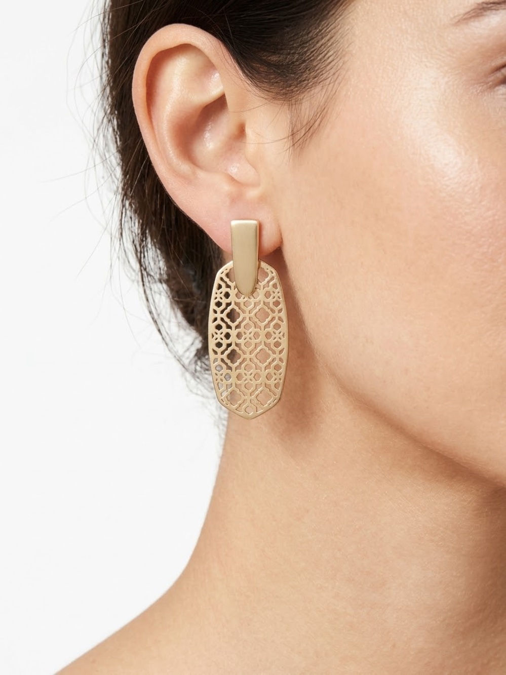 Kendra Scott Gold Filigree Drop Earrings